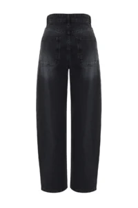 TRENDYOLMİLLA Black Low Waist Loose Baggy 100% Cotton Non-Stretch jeans - Image 8