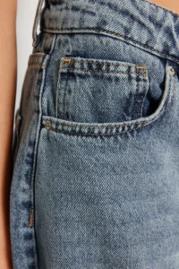 TRENDYOLMİLLA Mavi Low Waist Loose Baggy 100% Cotton Non-Stretch jeans - Image 4