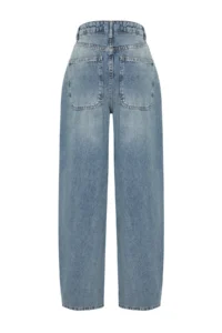 TRENDYOLMİLLA Mavi Low Waist Loose Baggy 100% Cotton Non-Stretch jeans - Image 8