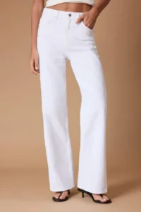 TRENDYOLMİLLA White High Waist Wide Leg Wide Leg 100% Cotton Non-Stretch jeans - Image 3