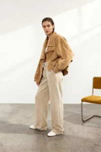 TRENDYOLMİLLA Beige More Sustainable 100% Tencel™ Elastic Waist High Waist jeans