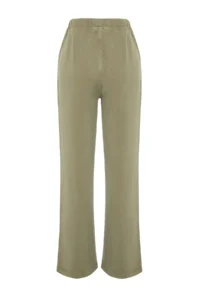 TRENDYOLMİLLA Khaki More Sustainable 100% Tencel™ Elastic Waist High Waist jeans - Image 8