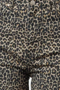TRENDYOLMİLLA Multicolored Leopard Printed Brown High Waist Wide Leg jeans - Image 3