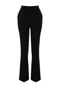 TRENDYOLMİLLA Black Bootcut/Boots Hem Weaving Pants - Image 7
