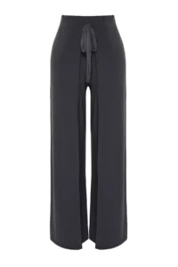 TRENDYOLMİLLA Anthracite Binding Detailed slit Flexible  Pants - Image 7