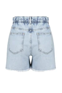 TRENDYOLMiLLA Light Blue Elastic Waist denim Shorts - Image 8