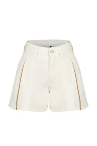 TRENDYOLMiLLA Ecru Stitching Detailed Denim Shorts - Image 7