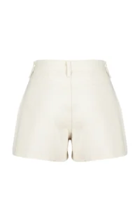 TRENDYOLMiLLA Ecru Stitching Detailed Denim Shorts - Image 8