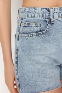 TRENDYOLMiLLA Mavi High Waist denim Shorts - Image 5