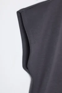 TRENDYOLMİLLA Anthracite V-neck Oversized/Wide Pattern Knitting Top and Bottom Set - Image 8