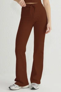 TRENDYOLMİLLA Brown Fitted Flexible Knitting Bottom - Top Set - Image 4