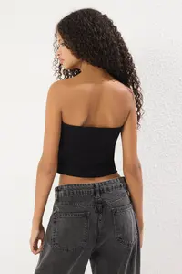 TRENDYOLMİLLA Black-White 2 Sets Paket Fitted Flexible Knitting Crop Bustier - Image 7
