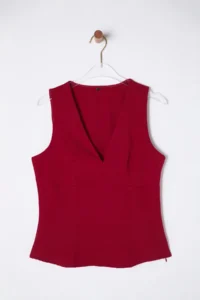 TRENDYOLMİLLA Rejection V-neck slim Fit Weaving  Weaving Blouse - Image 6