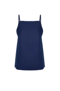 TRENDYOLMİLLA Navy Blue Low-cut back Weaving Blouse - Image 7
