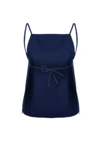 TRENDYOLMİLLA Navy Blue Low-cut back Weaving Blouse - Image 9
