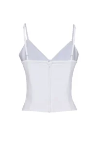 TRENDYOLMİLLA White V-neck Sleeveless Crop Weaving Blouse - Image 8