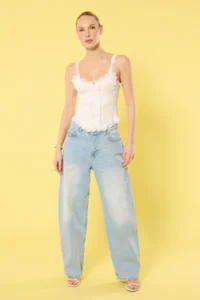 TRENDYOLMİLLA Ecru Lace Detailed Blouse - Image 2