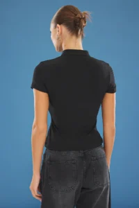 TRENDYOLMİLLA Black Dog collar Binding Detailed Flexible Knitting Blouse - Image 5