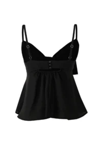 TRENDYOLMİLLA Black linen look Bow Detailed Sleeveless Weaving Blouse - Image 6
