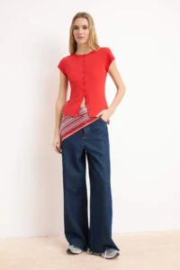 TRENDYOLMİLLA Rejection buttoned Fitted Knitting Blouse - Image 2