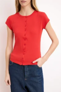TRENDYOLMİLLA Rejection buttoned Fitted Knitting Blouse - Image 3