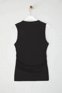 TRENDYOLMİLLA Black Fitted Cut Out Detailed with accessories Flexible Knitting Blouse - Image 6