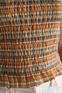 TRENDYOLMİLLA Multicolored Abstract Printed Crepe Fitted Gipelli Flexible Knitting Blouse - Image 3