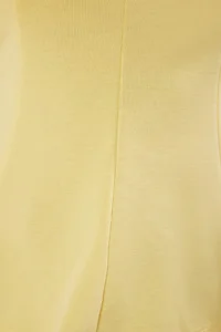 TRENDYOLMİLLA Yellow Thick Sleeveless Cowl Neck Waisted peplum Knitting Blouse - Image 3