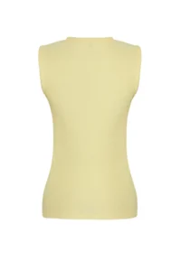 TRENDYOLMİLLA Yellow Aksesuar buttoned Crew Neck Regular Size Vest Knitting Blouse - Image 6