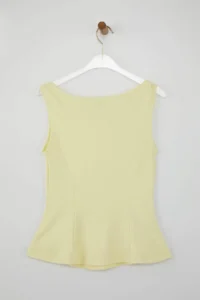 TRENDYOLMİLLA Yellow Zero Sleeve Crew Neck Flexible Knitting Blouse - Image 6