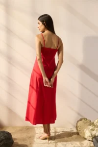 TRENDYOLMİLLA Rejection linen blended A Cut Maxi Weaving Dress - Image 5