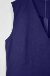 TRENDYOLMİLLA Navy Blue linen blended A Cut Mini Weaving Dress - Image 6
