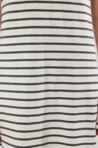 TRENDYOLMİLLA Gray Striped shift/Plain Kesim padded Midi Knitting Dress - Image 3