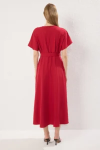 TRENDYOLMİLLA Rejection Belted Skirt Opened at Waist Dress - Image 4