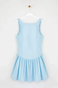 TRENDYOLMİLLA Mavi Weaving Short/Mini Dress - Image 5