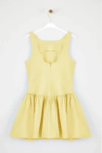 TRENDYOLMİLLA Yellow Weaving Short/Mini Dress - Image 6