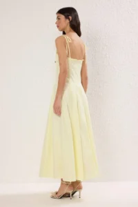 TRENDYOLMİLLA Yellow Weaving Maxi Dress - Image 4