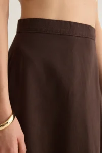 TRENDYOLMiLLA Brown with flywheel Maxi denim Skirt - Image 4