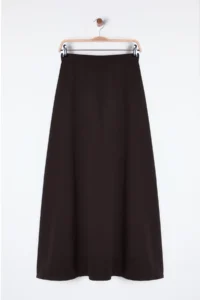 TRENDYOLMiLLA Brown with flywheel Maxi denim Skirt - Image 6