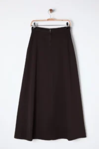 TRENDYOLMiLLA Brown with flywheel Maxi denim Skirt - Image 7