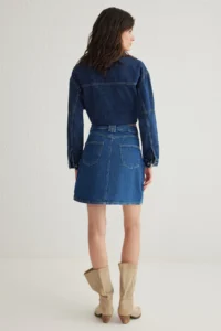TRENDYOLMiLLA Mavi More Sustainable Cargo Pocket Detail Mini denim Skirt - Image 5