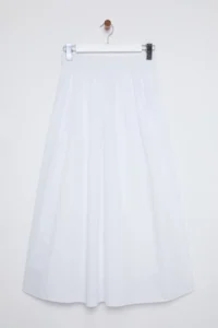 TRENDYOLMiLLA White flared Maxi Elastic Waist Weaving Skirt - Image 11