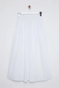 TRENDYOLMiLLA White flared Maxi Elastic Waist Weaving Skirt - Image 8