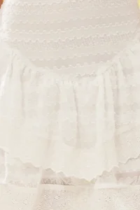 TRENDYOLMiLLA White Ruffled Skirt Lace Embroidered Mini Size Weaving  Skirt - Image 3