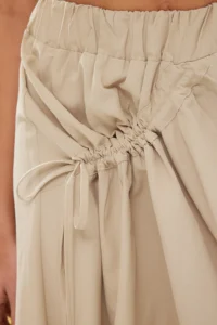 TRENDYOLMiLLA Khaki Parachute Material Elastic Waist Maxi Size Weaving Skirt - Image 4
