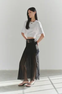 TRENDYOLMiLLA Black Siphon Pilili Arched Weaving Skirt - Image 2