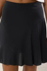 TRENDYOLMİLLA Anthracite More Sustainable Modal Content Frilly Knitting Skirt - Image 3