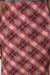 TRENDYOLMİLLA Multicolored textured Checkered Material Printed Maxi Flexible Knitting Skirt - Image 3