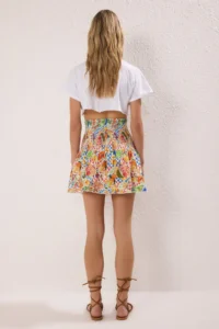 TRENDYOLMiLLA Multicolored Skirt Layered Fruit Patterned Summer 100% Cotton Mini Skirt - Image 4