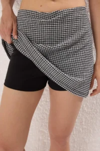 TRENDYOLMİLLA Black Pöti Square Flexible Knitting Skirt - Image 7